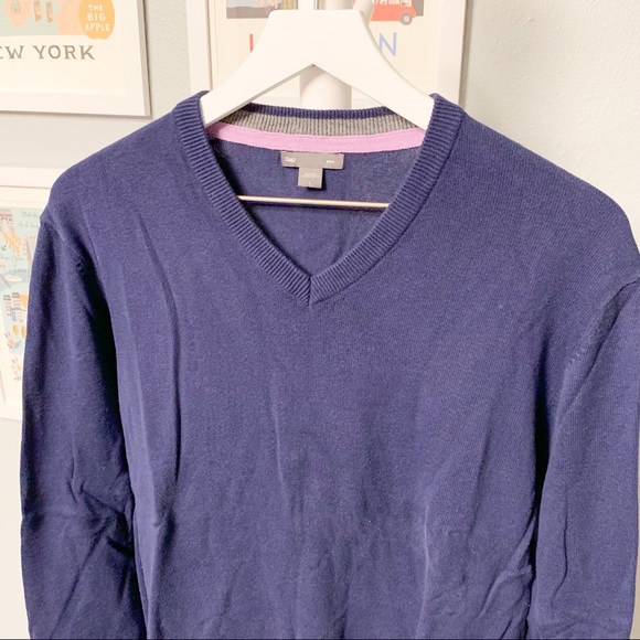 Gap Blue V Neck Sweater, L - Picture 2 of 5